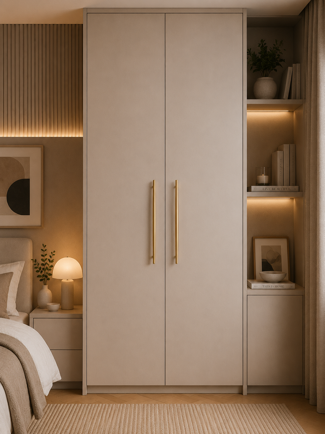 Image of Spindle Tapered Brass Cabinet Pull