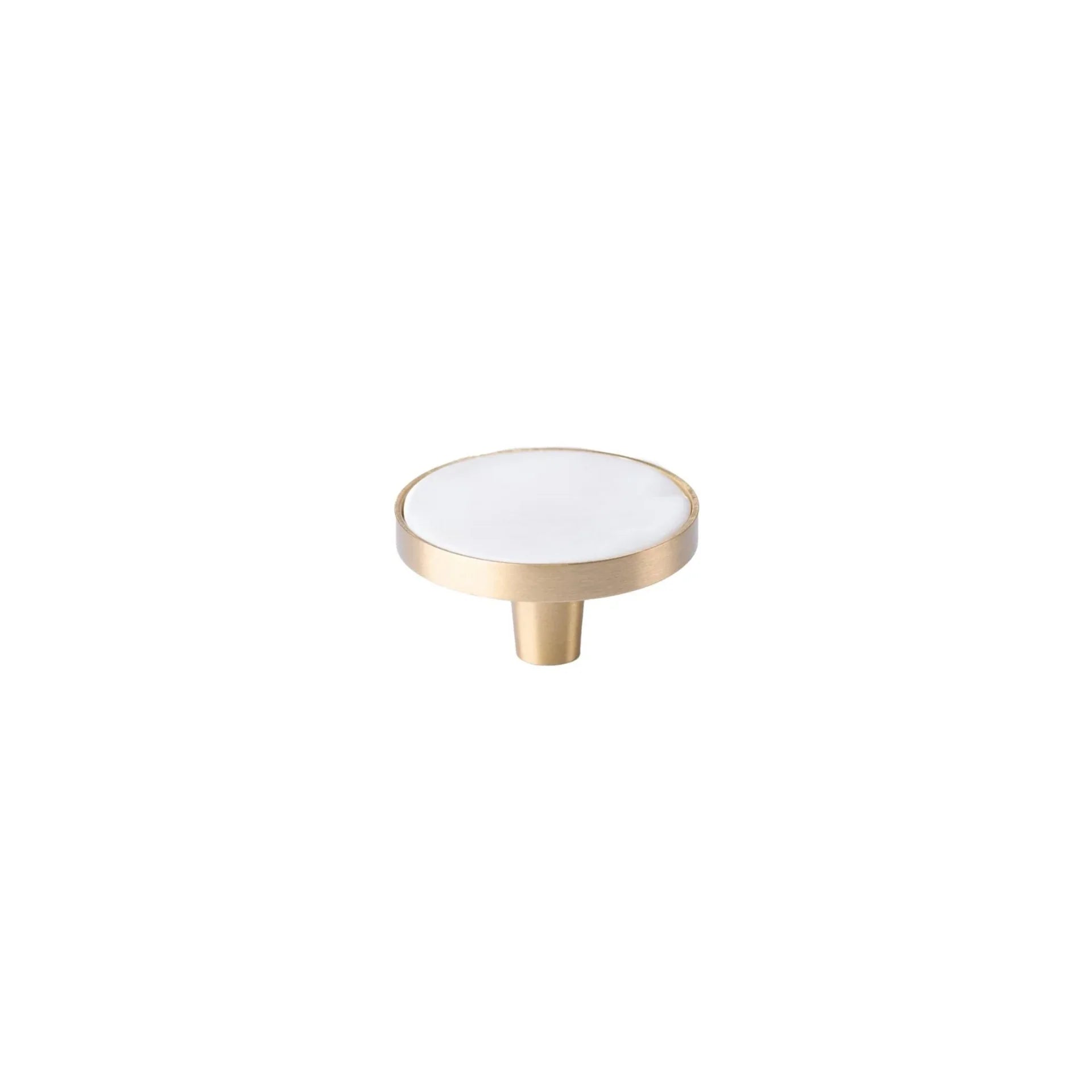 Image of Mother of Pearl & Brass Round Cabinet Knob