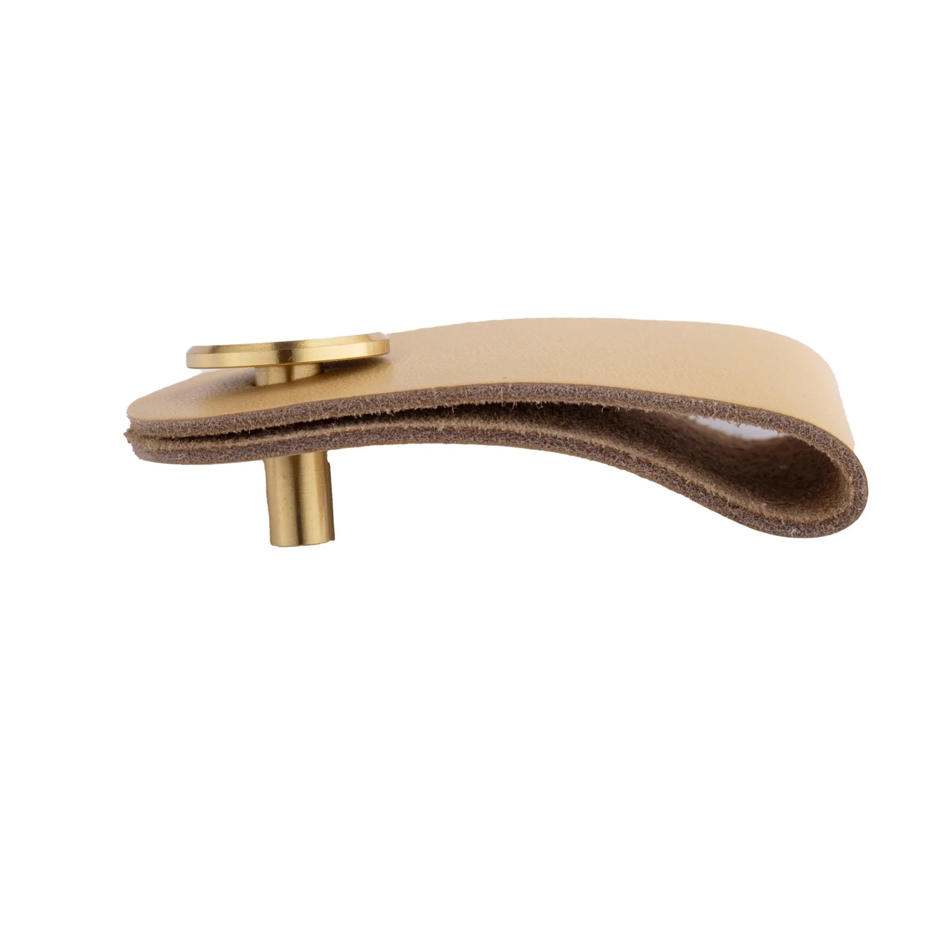 Image of Leather & Brass Strap Cabinet Pulls