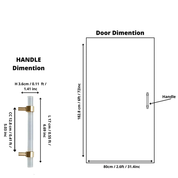 Clear Acrylic & Brass T-Bar Handle Collection