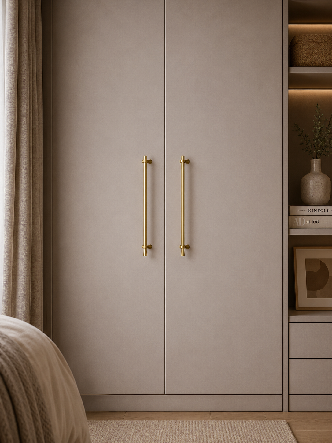 Image of Naveena Solid Brass T-Bar Handle Collection