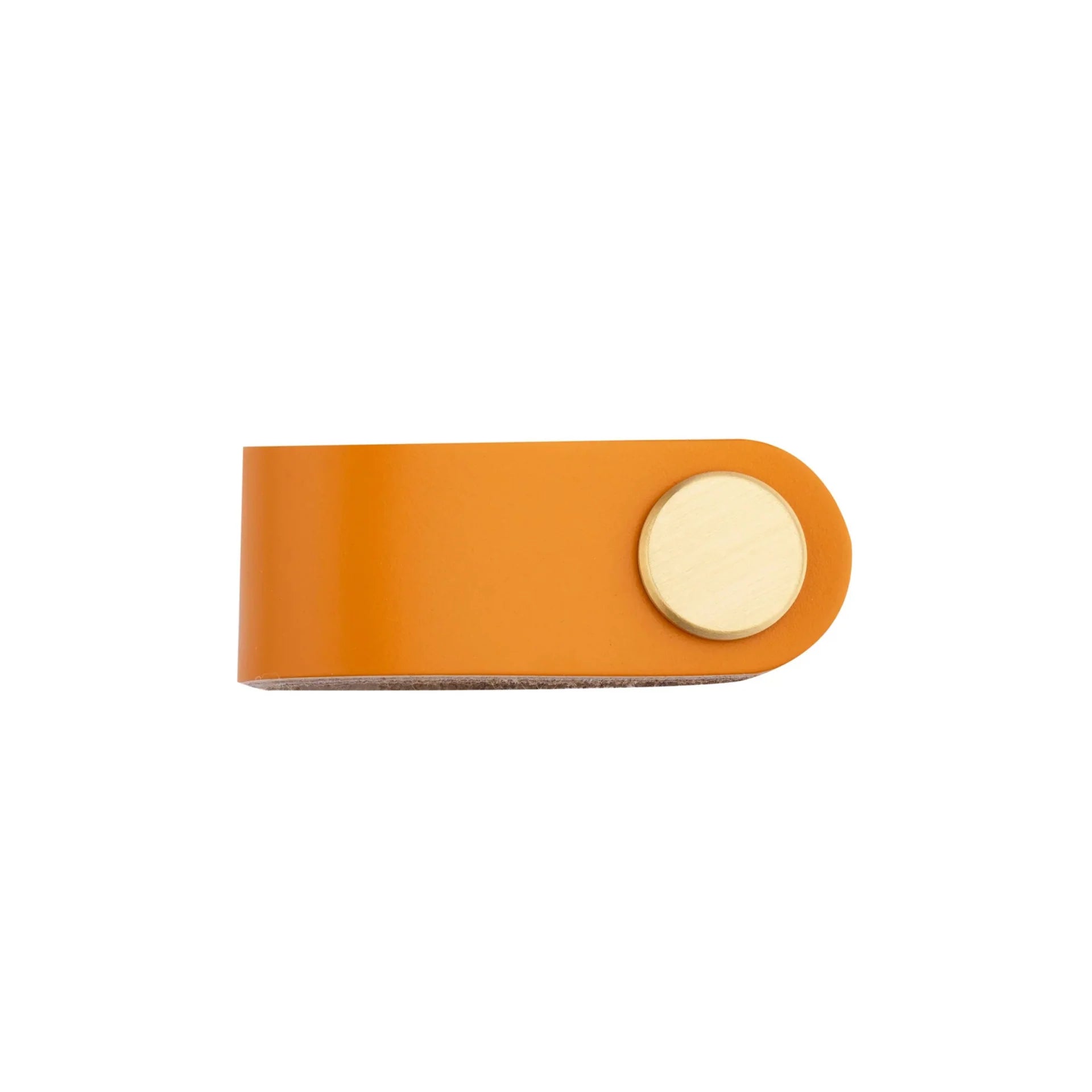 Image of Leather & Brass Strap Cabinet Pulls