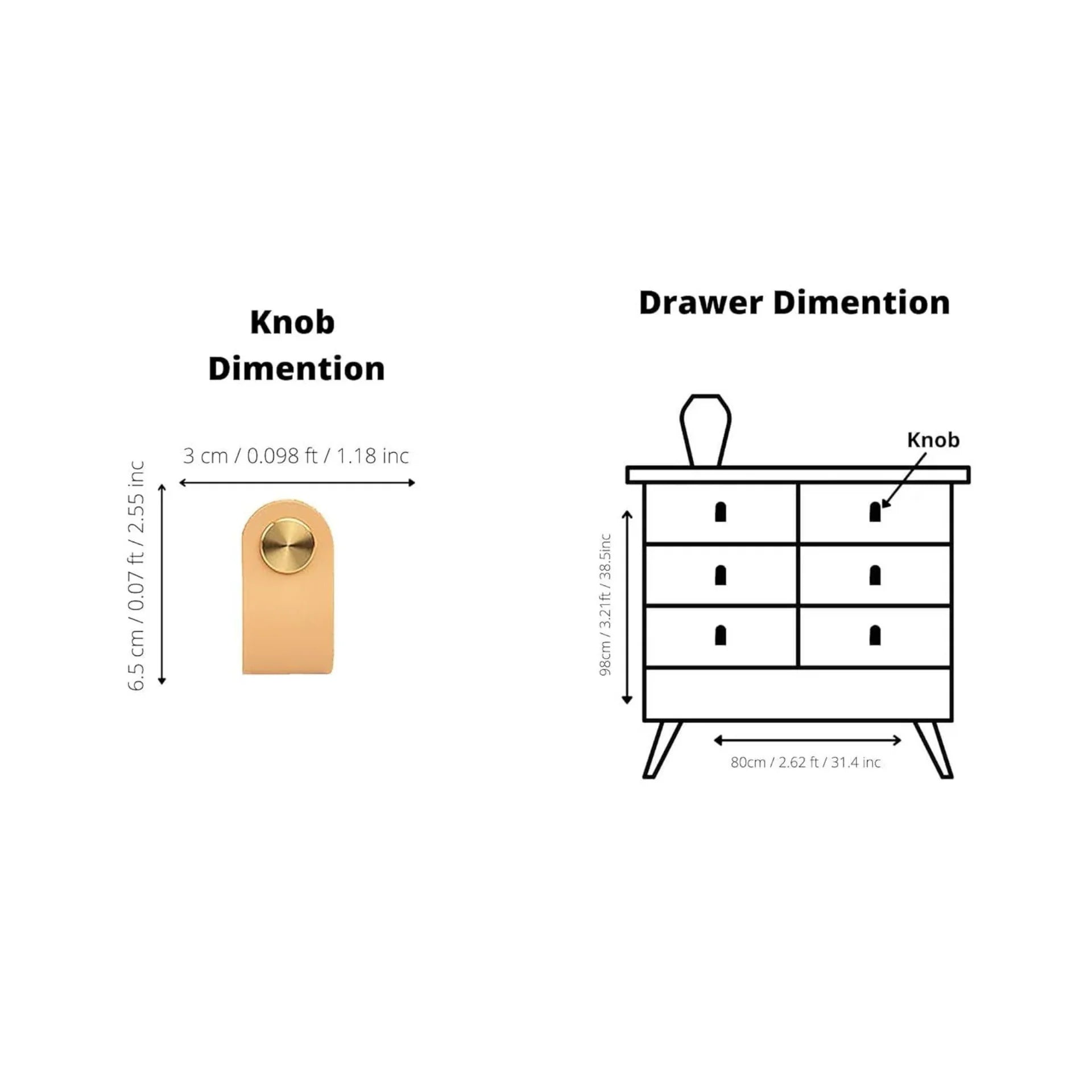 Image of Leather & Brass Strap Cabinet Pulls