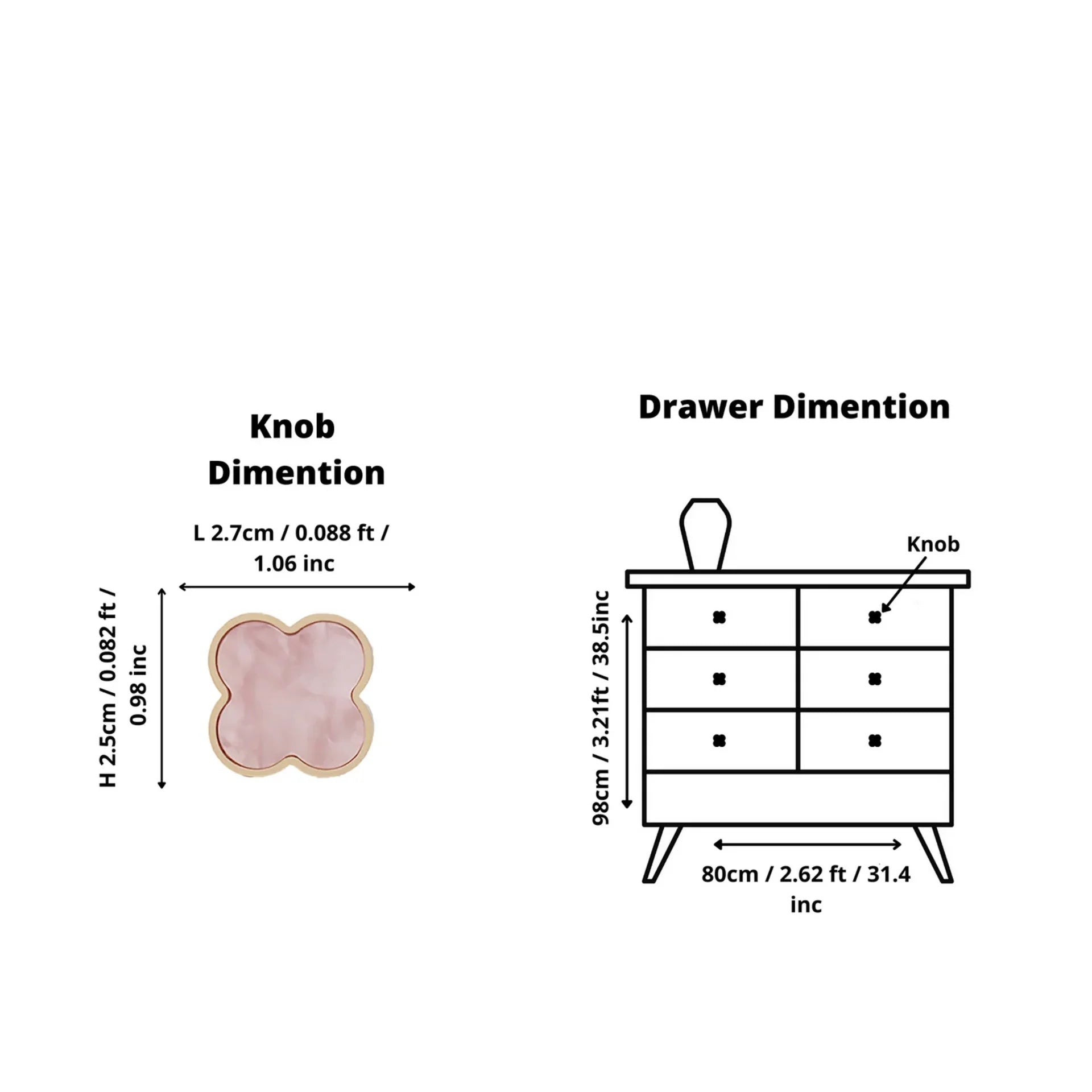 Image of Clover Brass Cabinet Knob Collection
