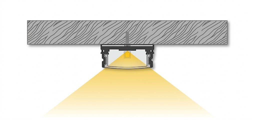 Image of 17MM Heavy Concealed / Surface Clear Diffuser Aluminium Profile