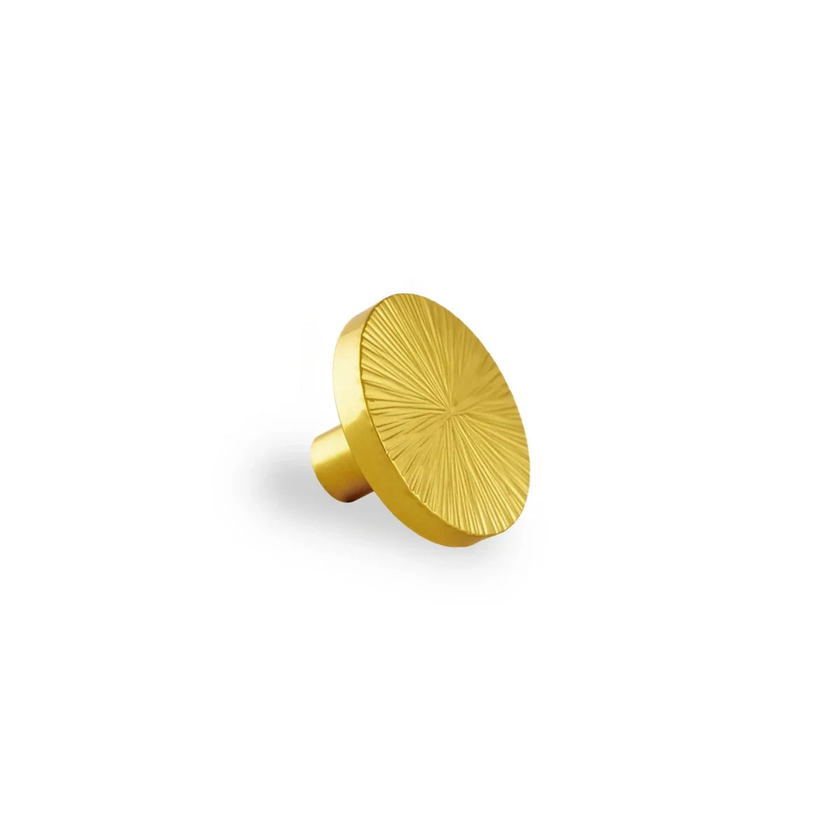 Image of Hammered Sunburst Brass Cabinet Knob