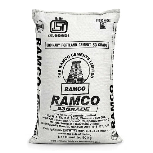 Image of Ramco Cement OPC 53 Grade, 50 Kg Bag