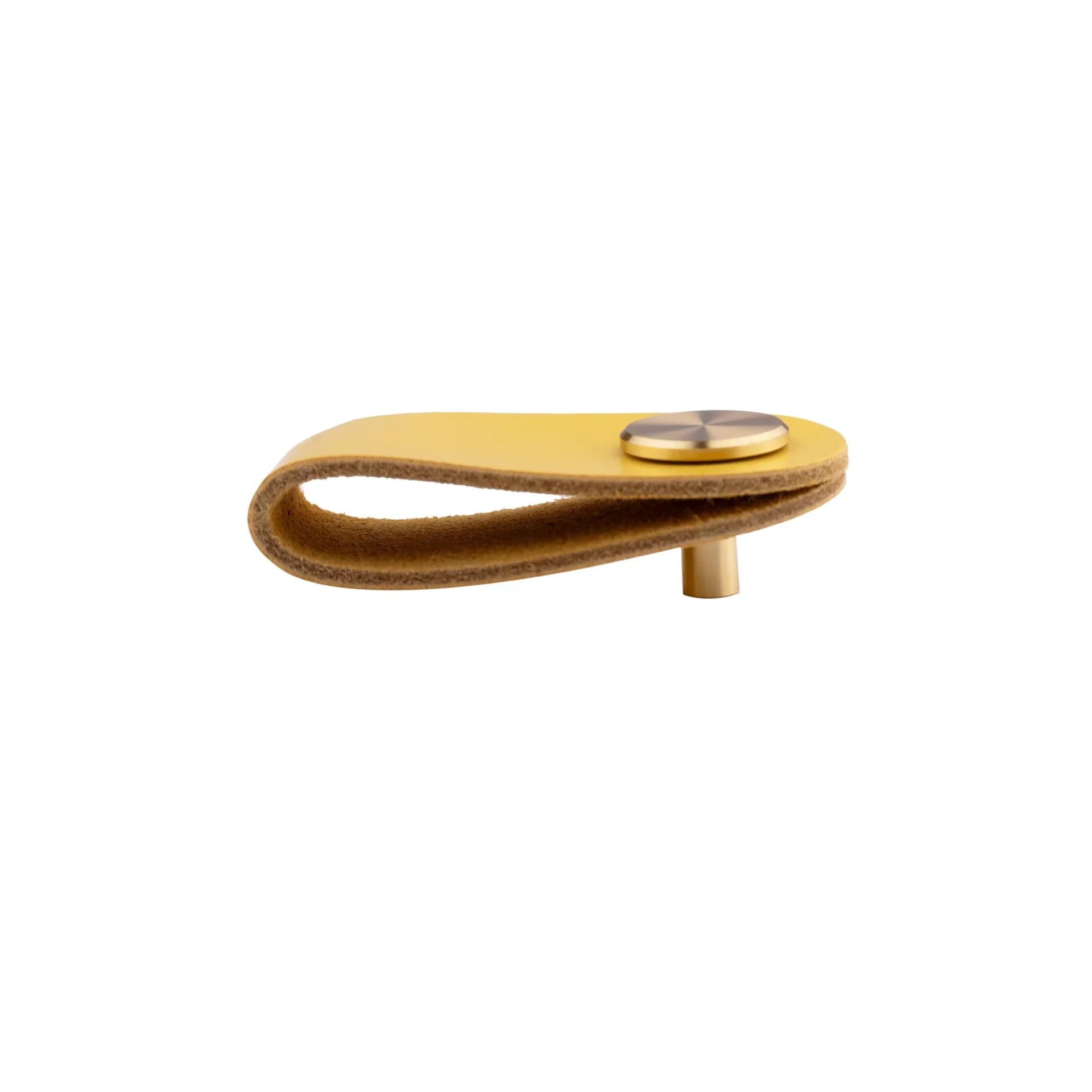 Image of Leather & Brass Strap Cabinet Pulls