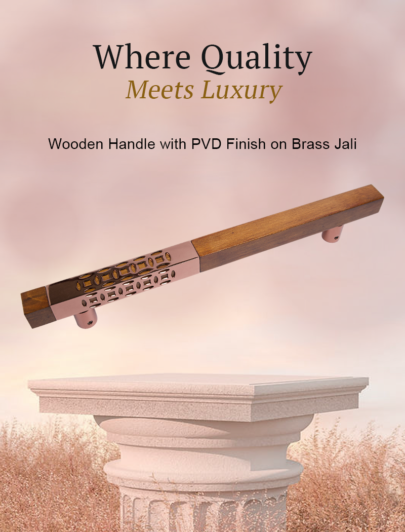 Image of AH 4720 Door Handle Square Wood