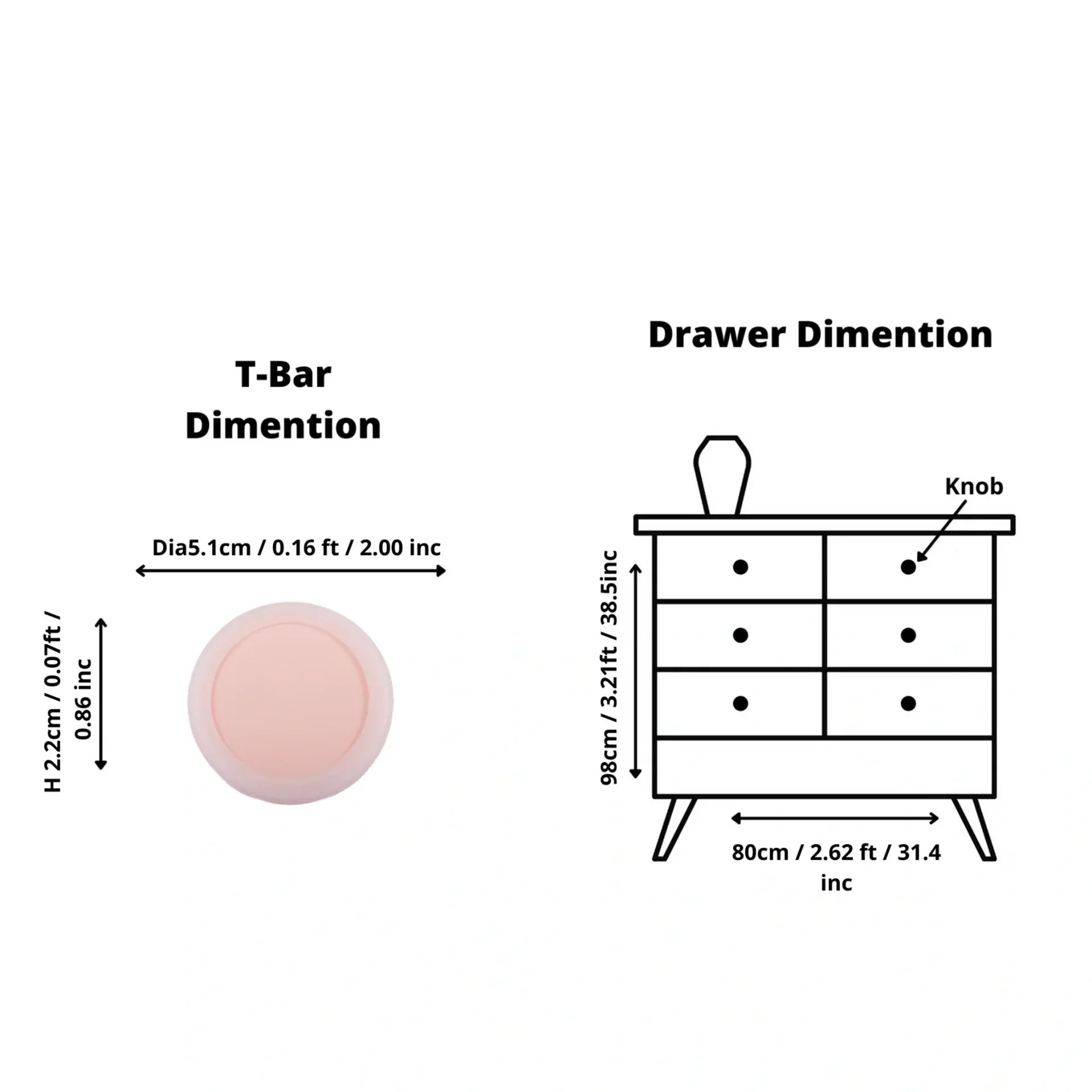 Image of Soft-Touch Silicone & ABS Cabinet Knob