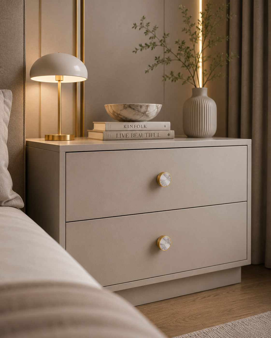 Image of Acrylic & Brass Disc Cabinet Knob