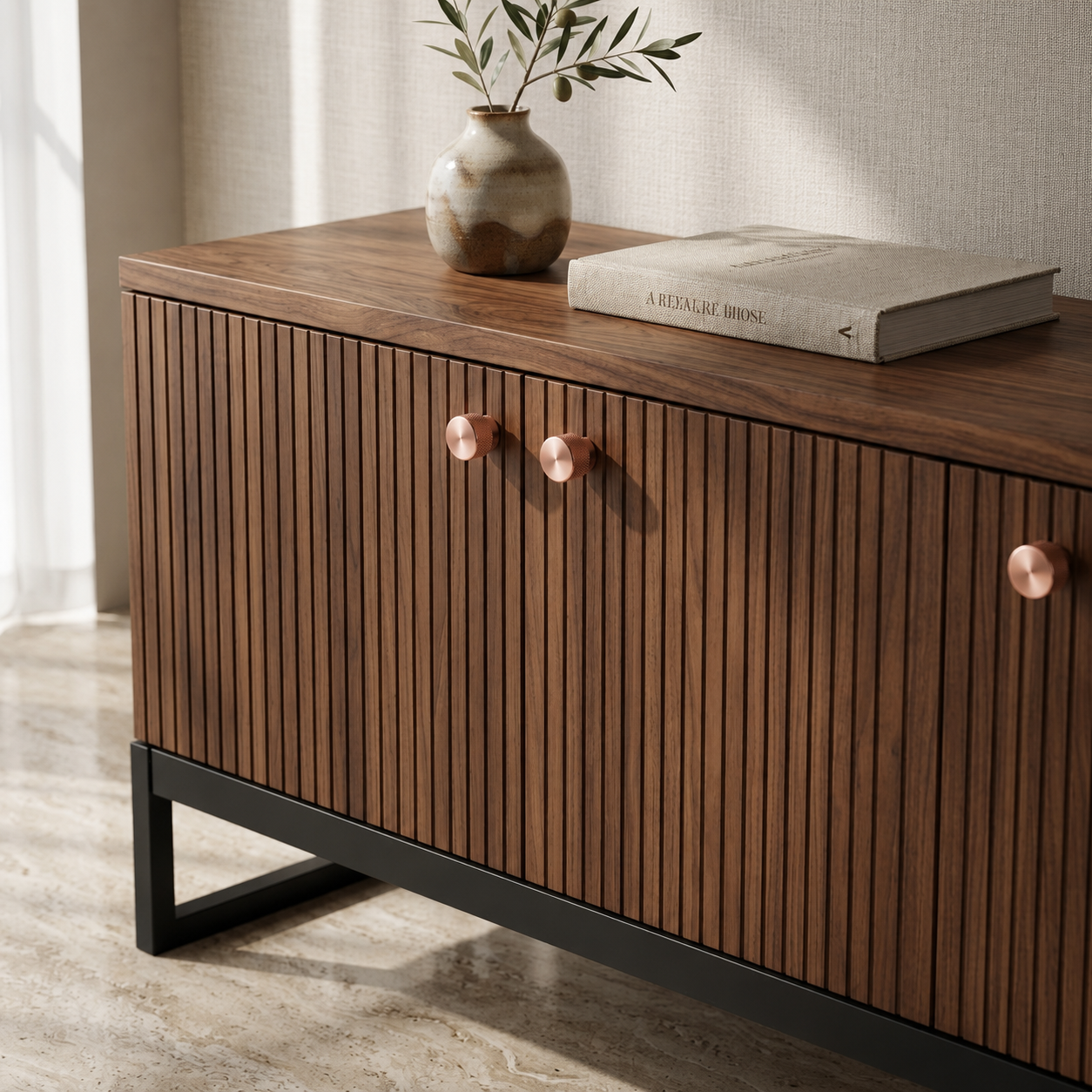 Image of Textured Bar & Knob Handle Set – Modern Industrial Design