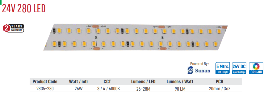 Image of Enso 24V 280 LED