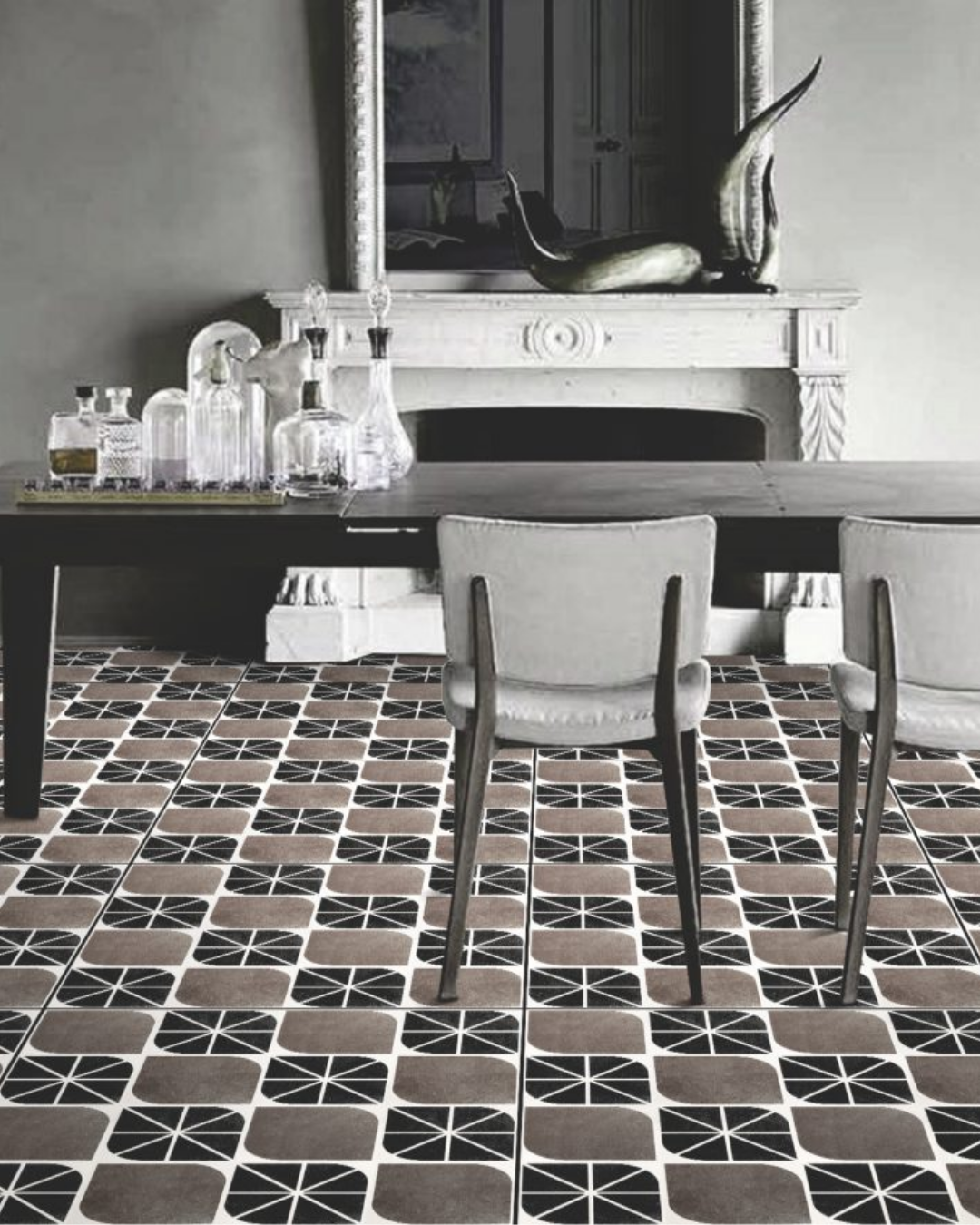 Image of Neutral Pinwheel Black