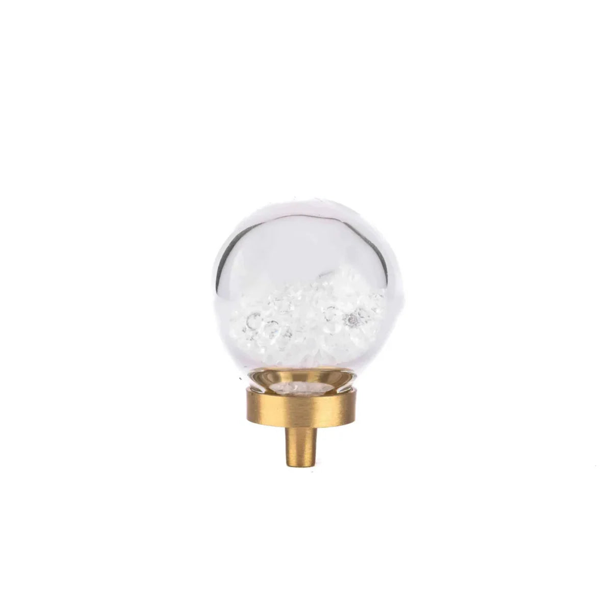 Image of Moon Orb Glitter Glass & Brass Knob