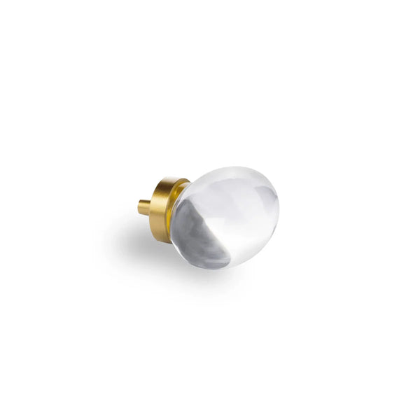 Classic Crystal with Brushed Brass Handle