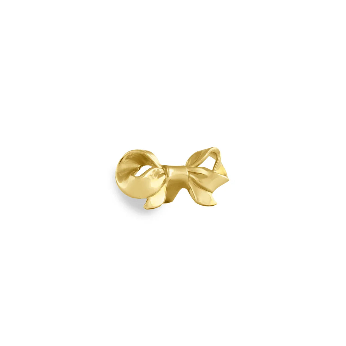 Image of Polished Brass Bow Cabinet Knob
