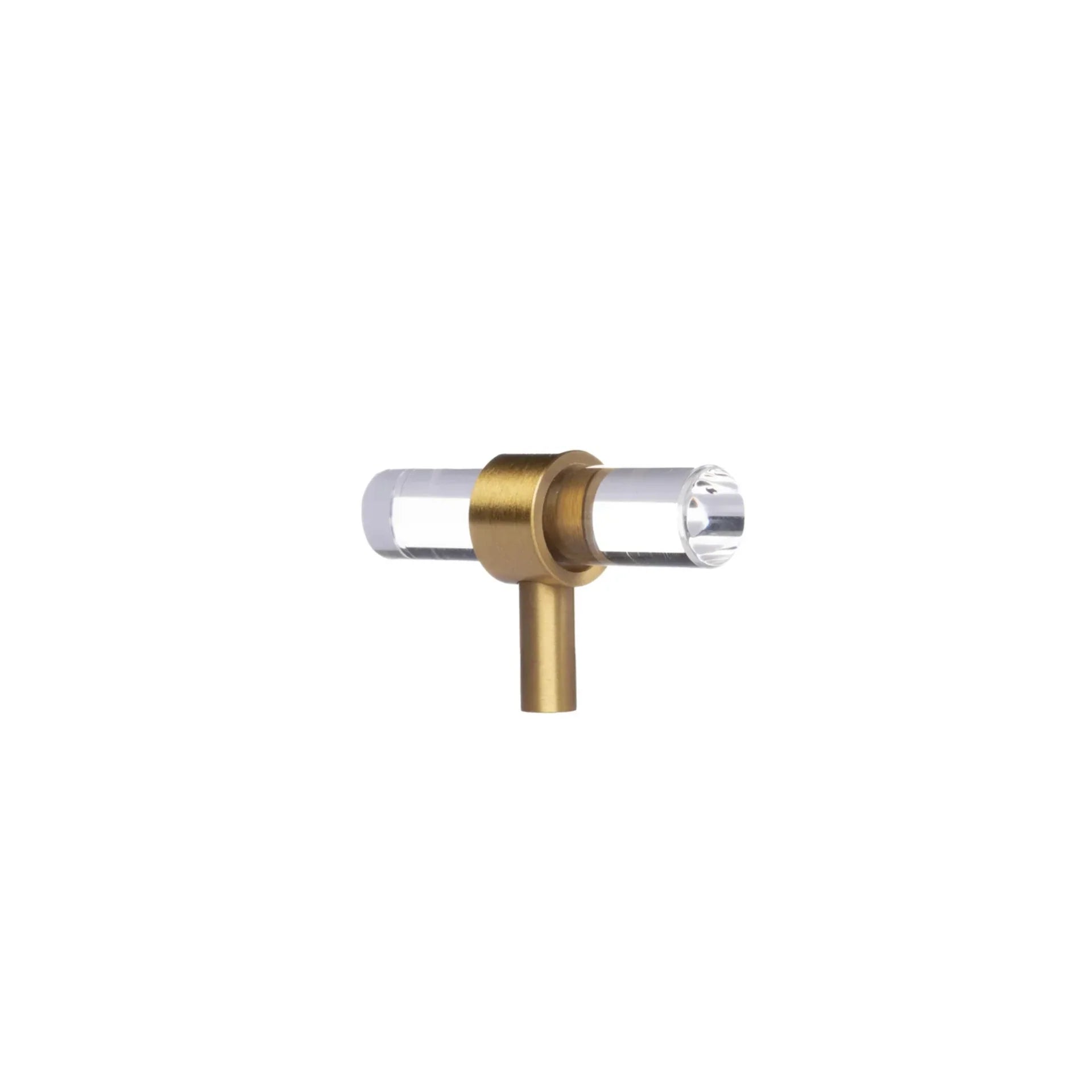 Image of Clear Acrylic & Brass T-Bar Handle Collection