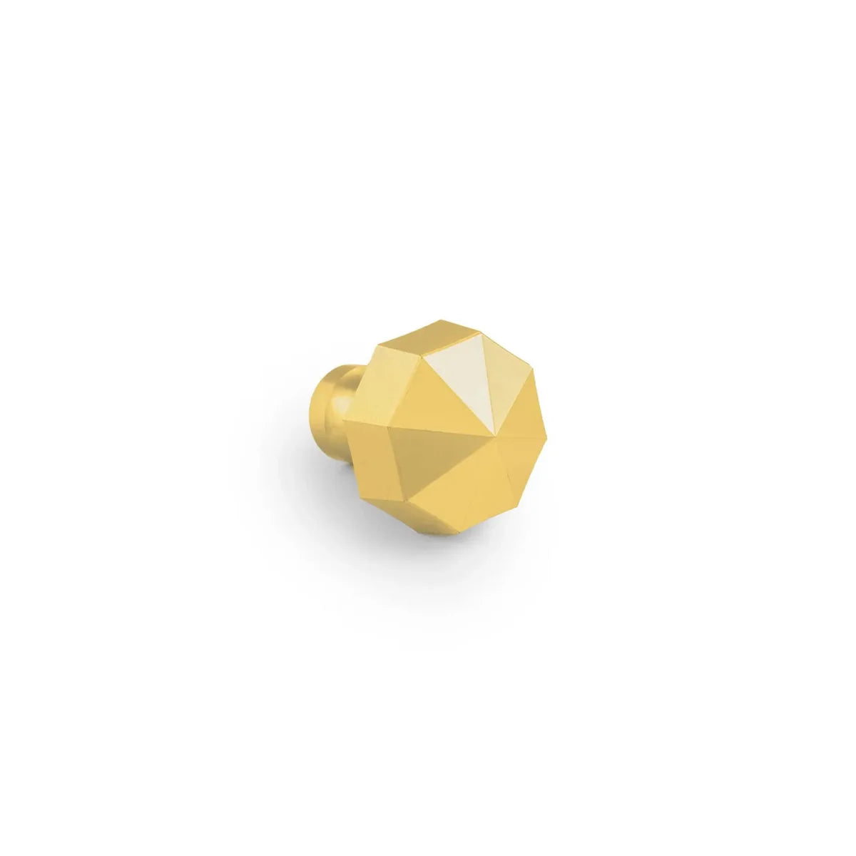 Image of Octagon Geometric Brass Cabinet Knob