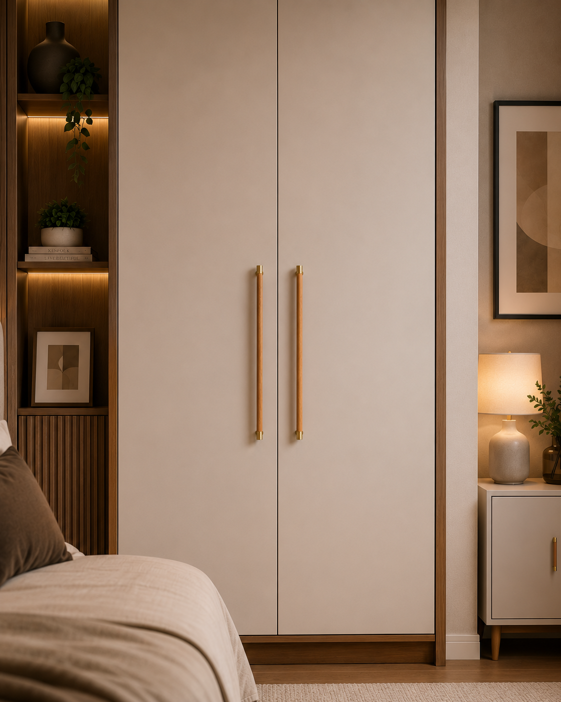 Image of Natural Wood & Brass T-Bar Handle Collection