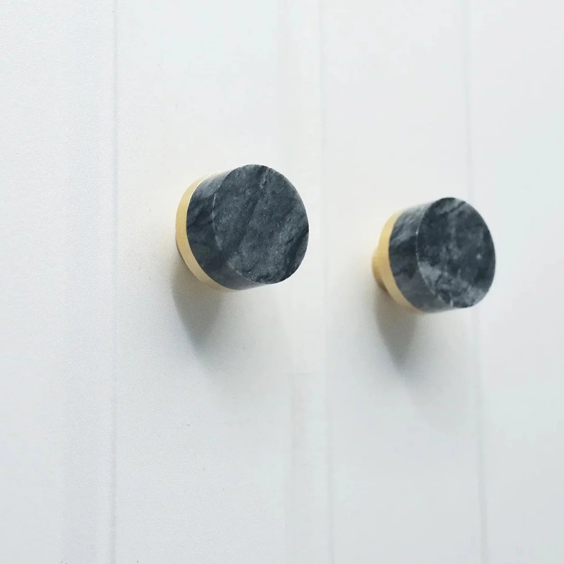 Image of Karish Marble & Brass Knobs Luxury Finish