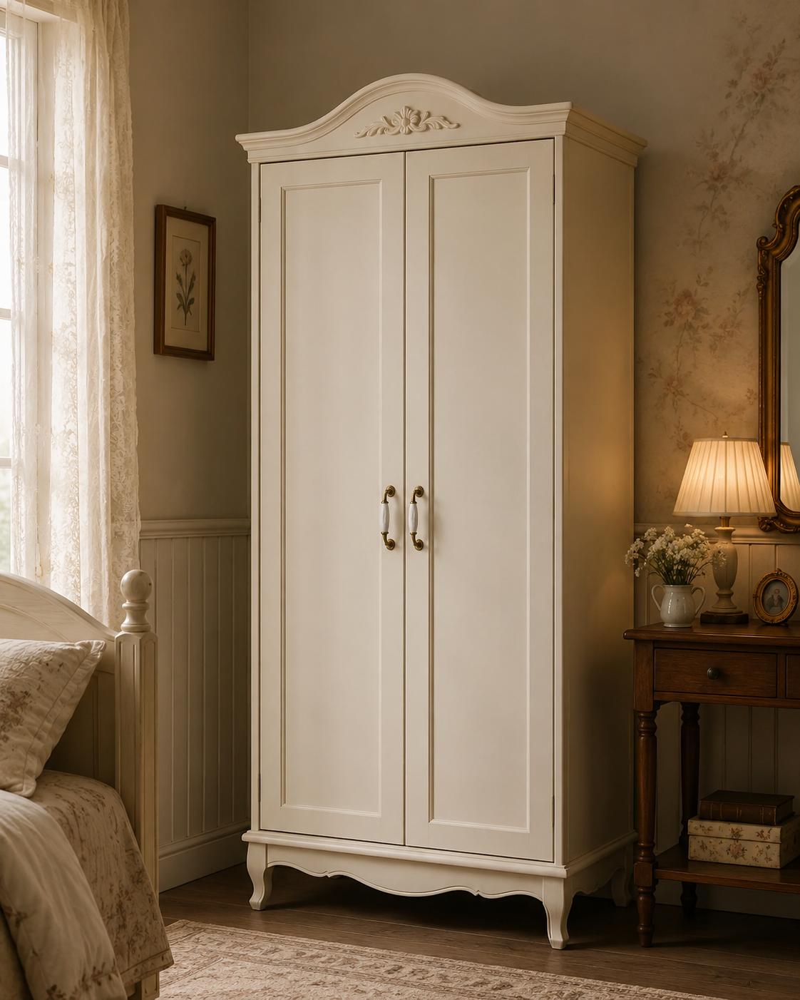 Image of Antique Ceramic & Zinc Cabinet Handles