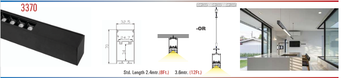 Image of 3370 LINEAR LED ALUMINIUM LINEAR PROFILE