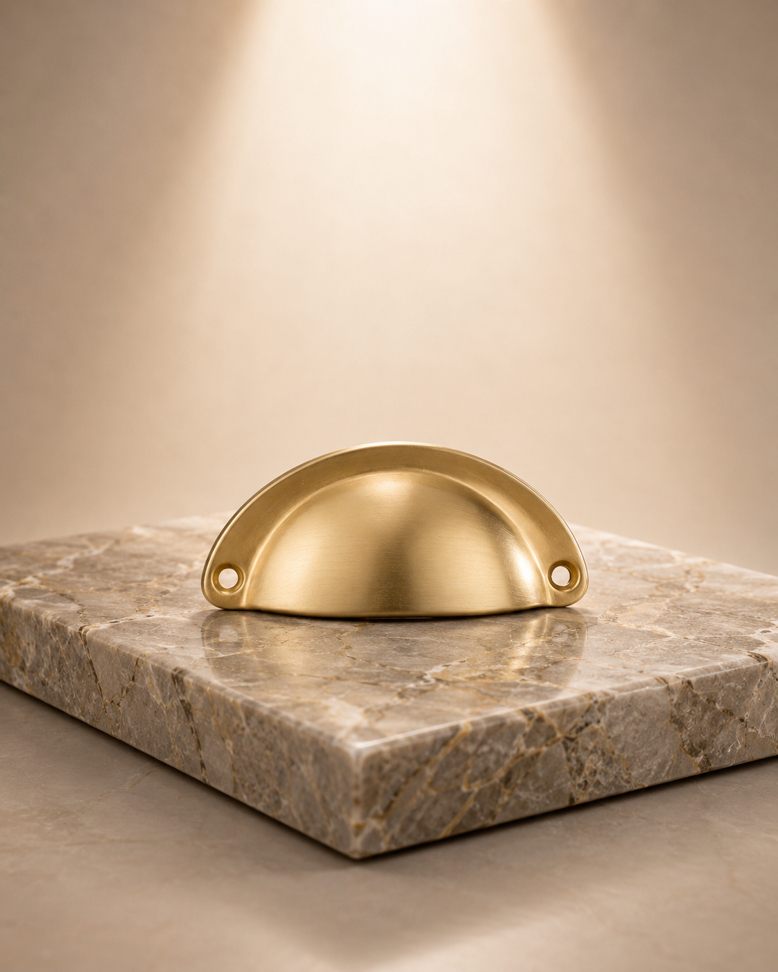 Image of Classic Brushed Brass Shell Pull