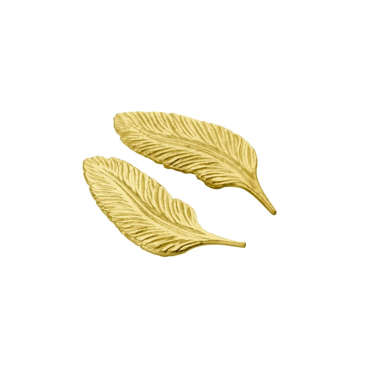 Image of Solid Brass Leaf Cabinet Handles (Left & Right