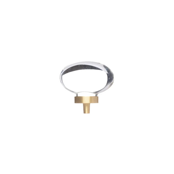 Classic Crystal with Brushed Brass Handle