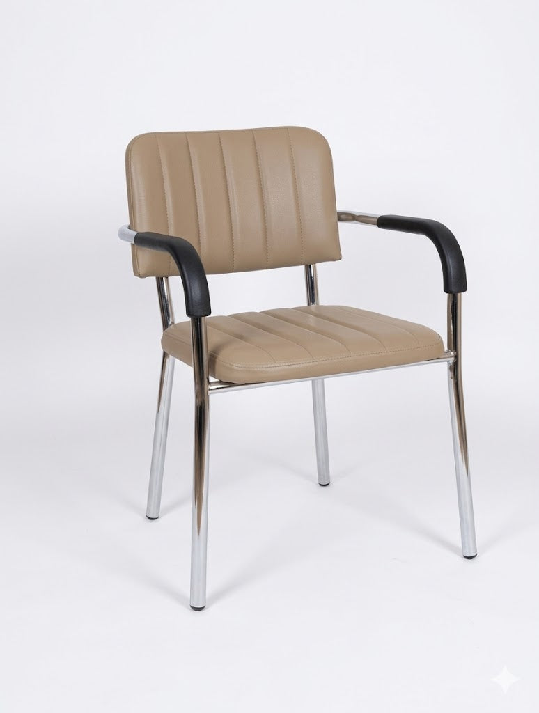 Image of German Flower Black & Brown Office Visitor Chairs