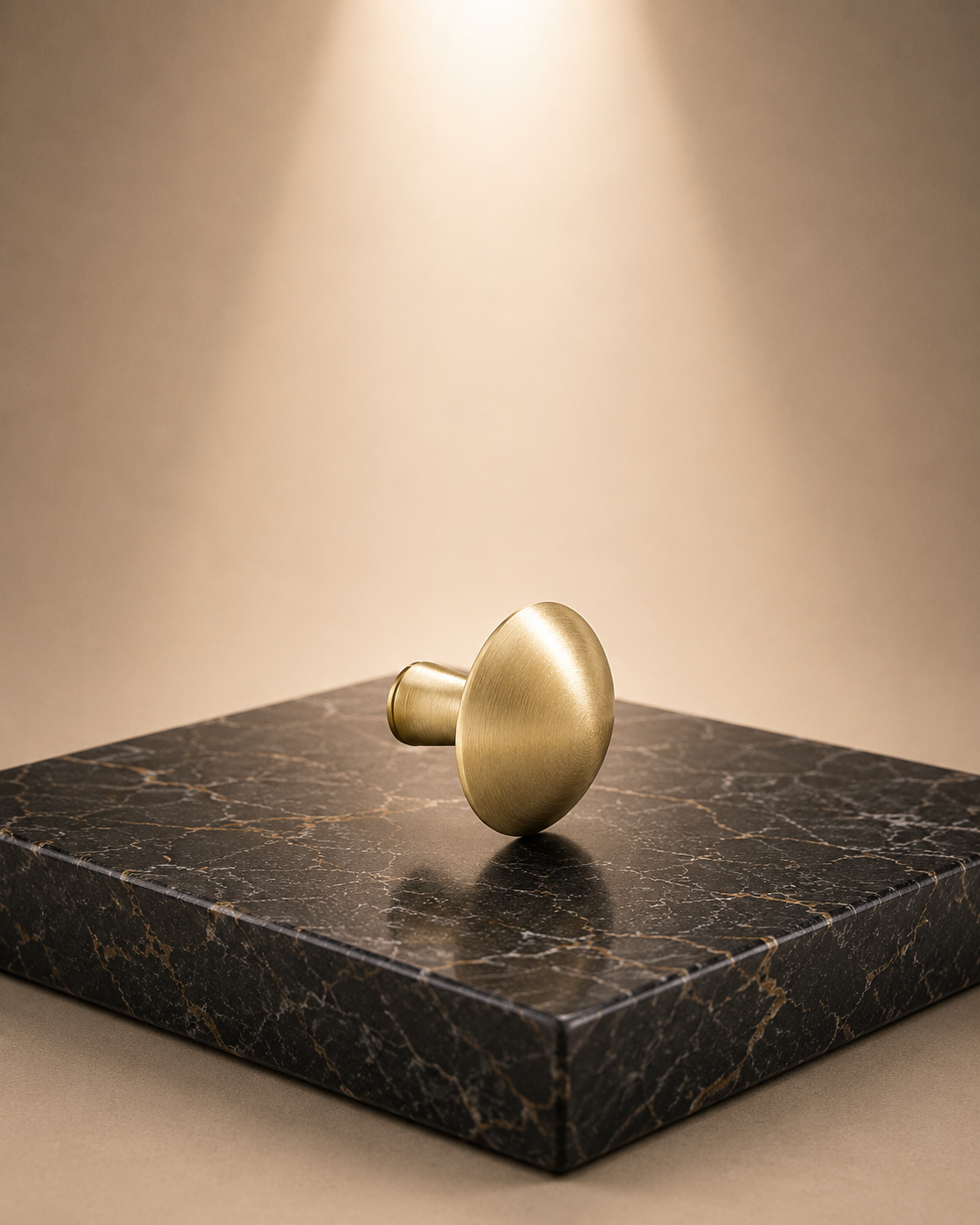 Image of Mushroom Solid Brass Cabinet Knob