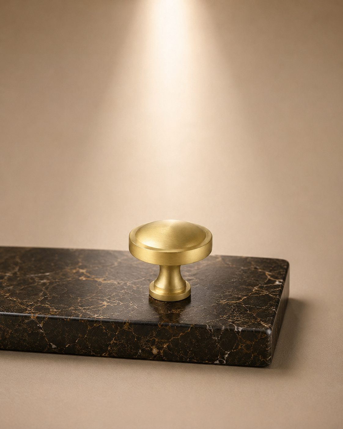 Image of Krisha Brushed Brass Round Knob
