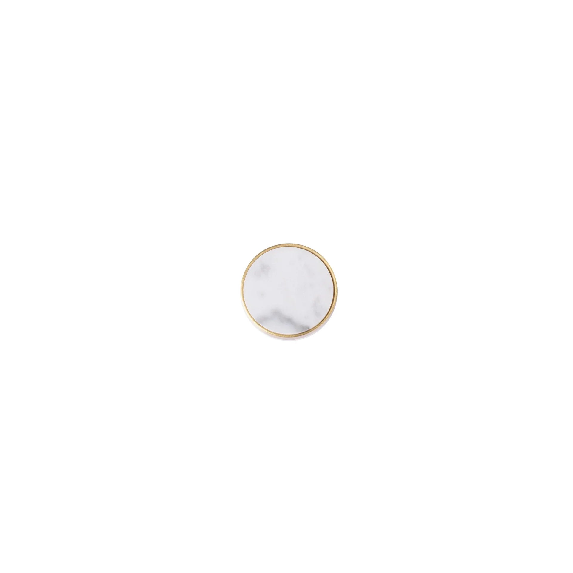 Image of Mother of Pearl & Brass Round Cabinet Knob