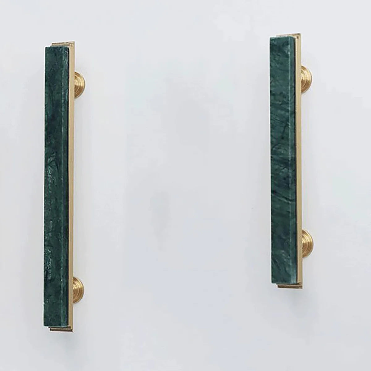 Image of Karish Modern White Marble & Brass T-Bar Handle