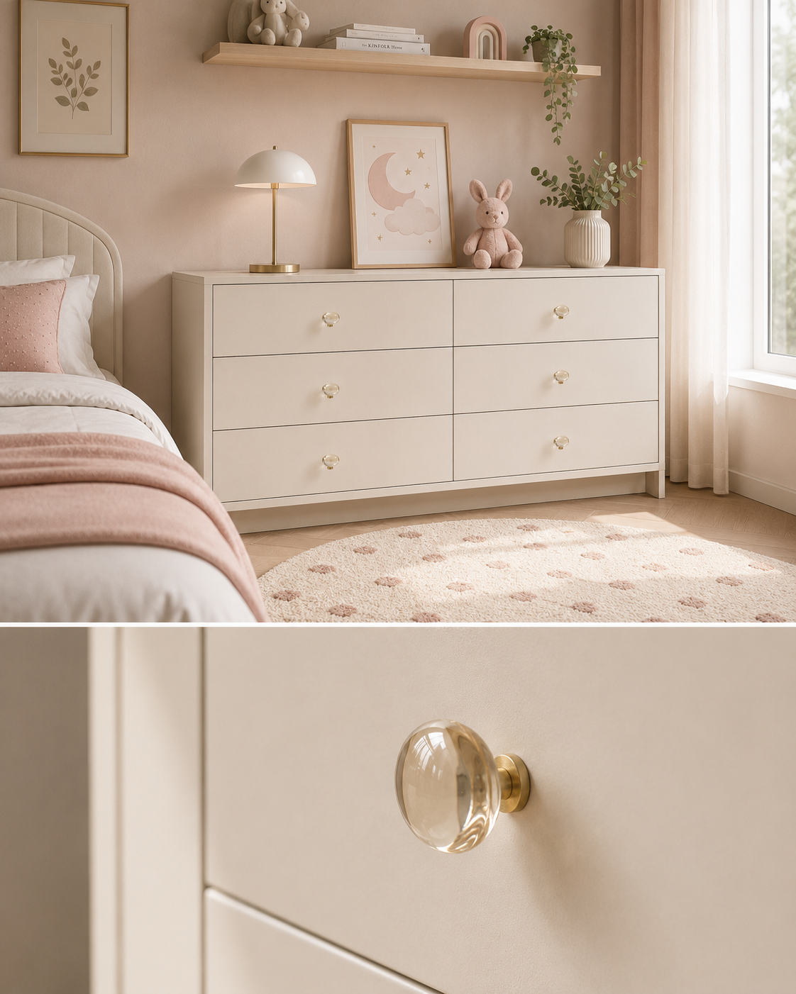 Image of Classic Crystal with Brushed Brass Handle