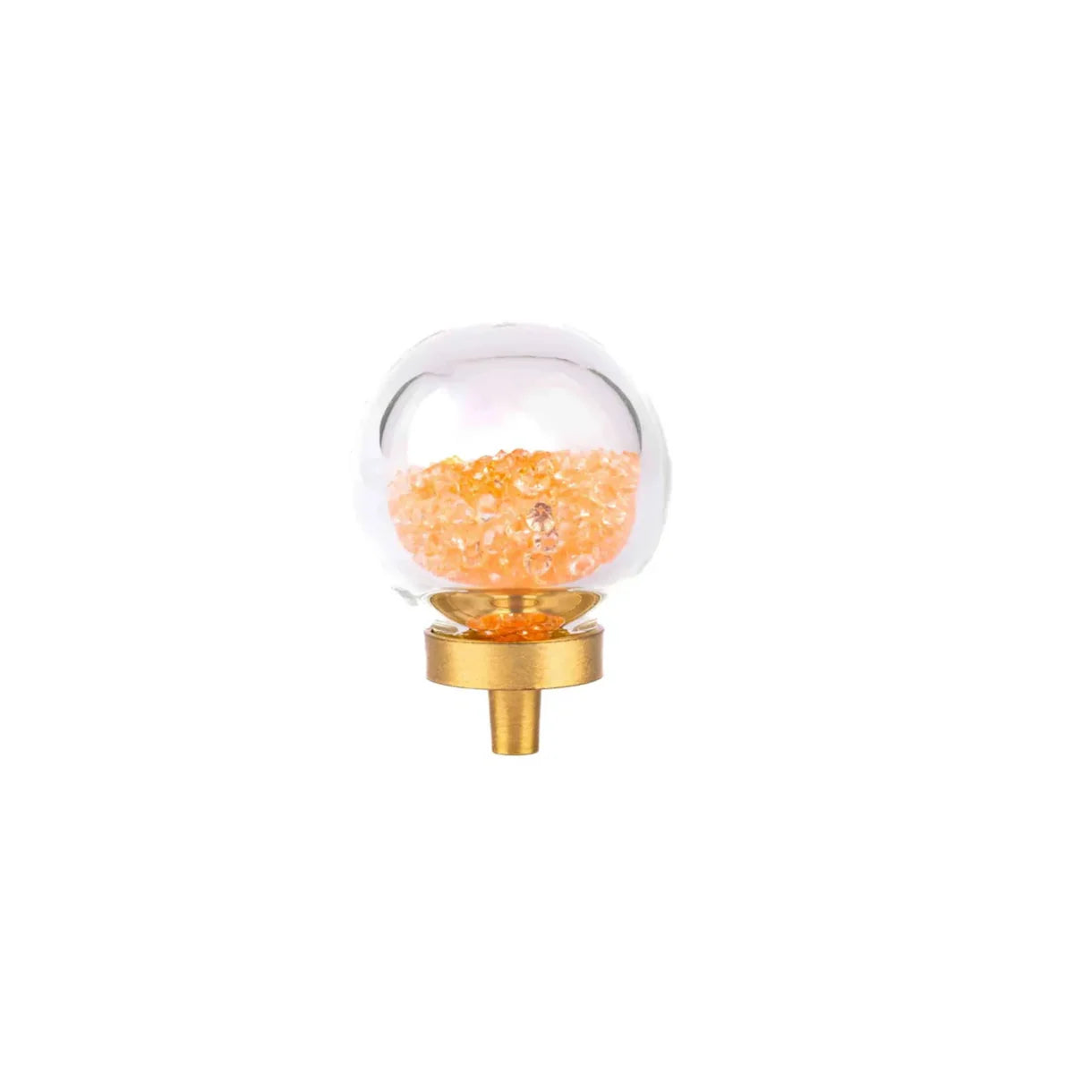 Image of Moon Orb Glitter Glass & Brass Knob