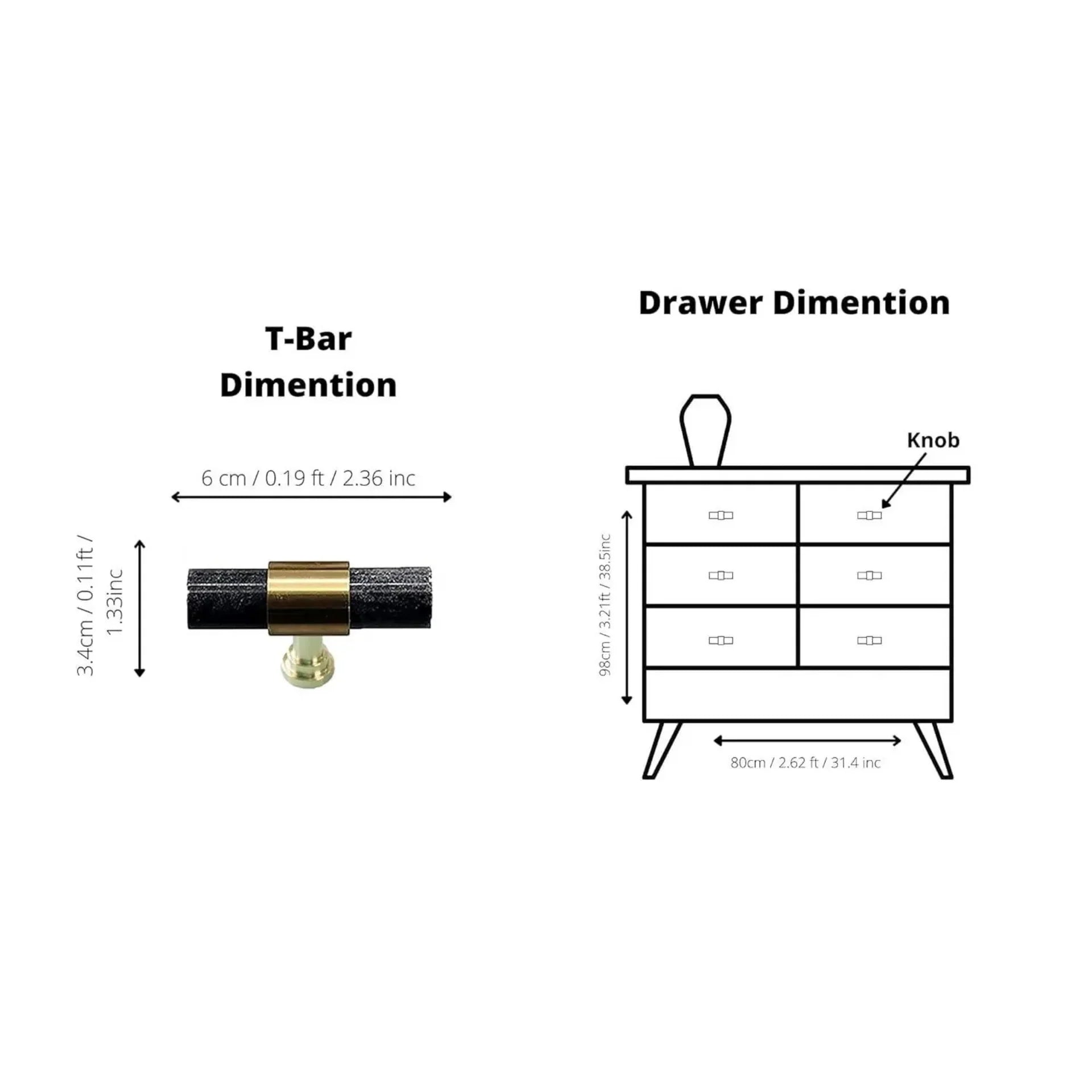 Image of Karish Marble & Brass Handles Brushed Finish