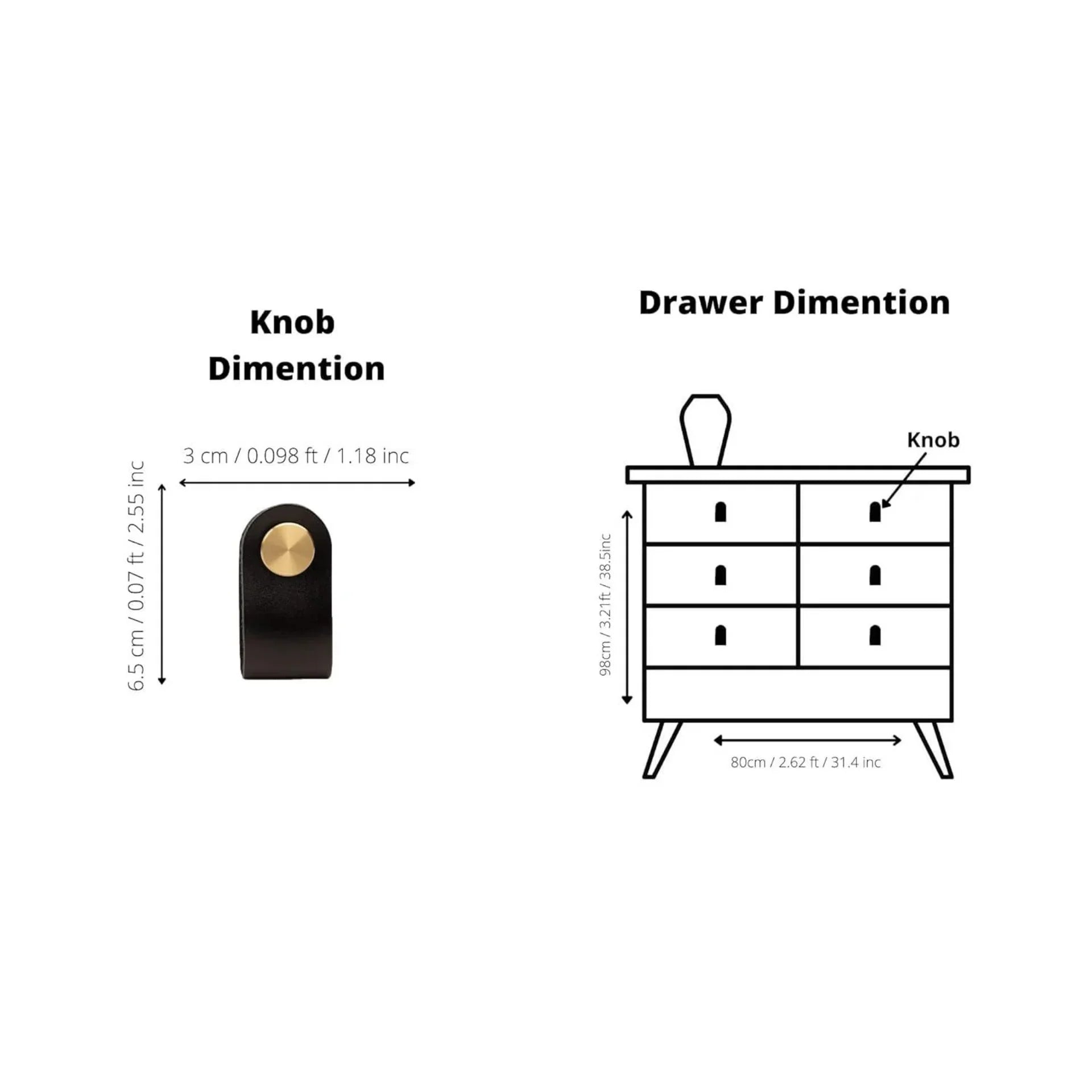 Image of Leather & Brass Strap Cabinet Pulls