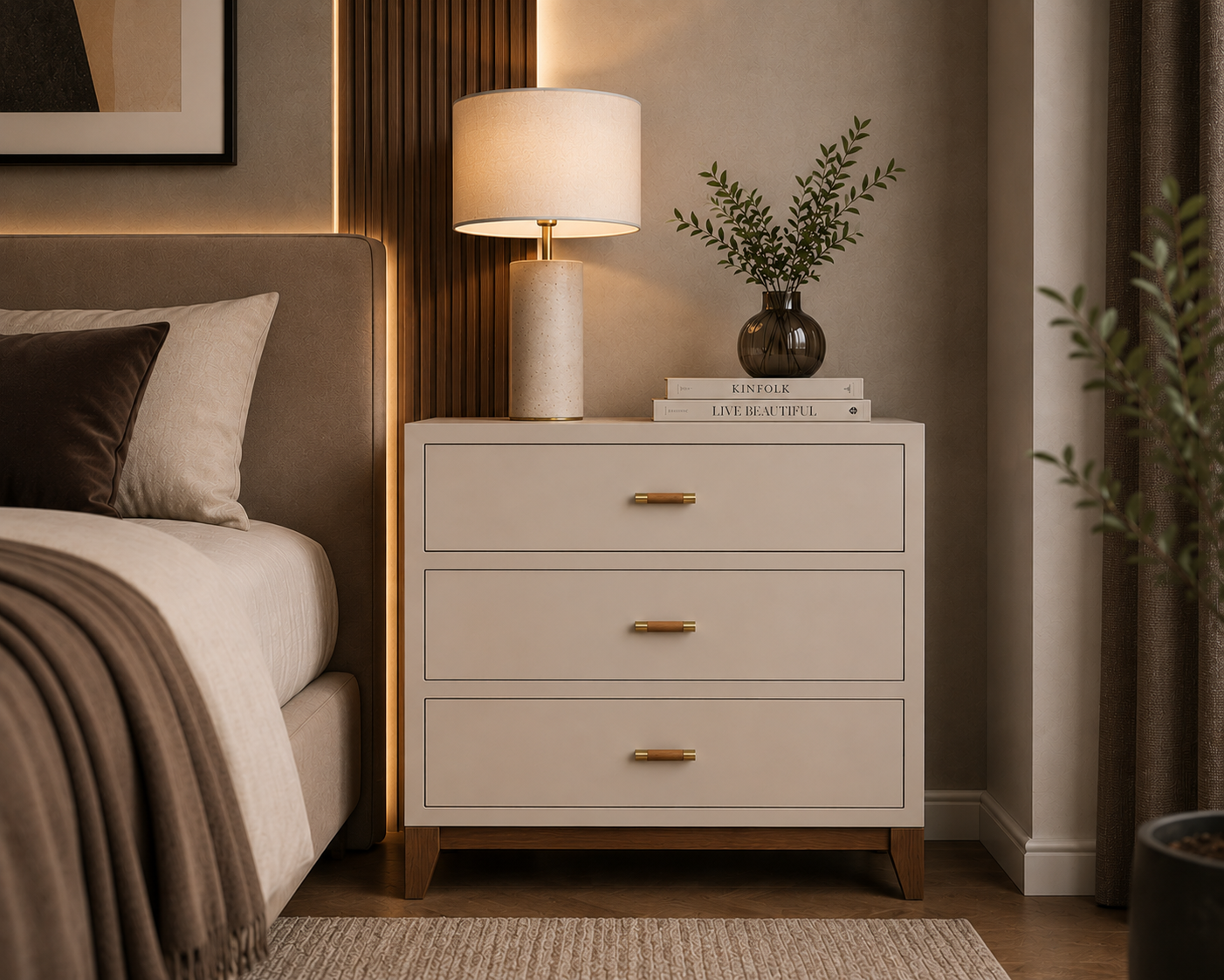 Image of Natural Wood & Brass T-Bar Handle Collection