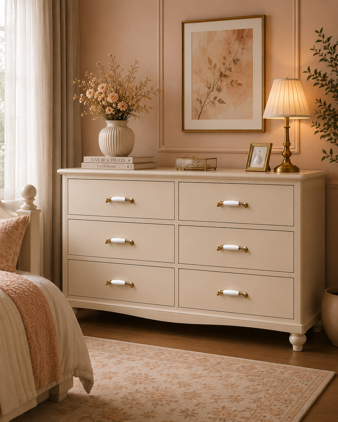 Image of Polished Ceramic & Zinc Cabinet Pull