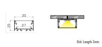 Image of LED Aluminium Profile 3520 Surface