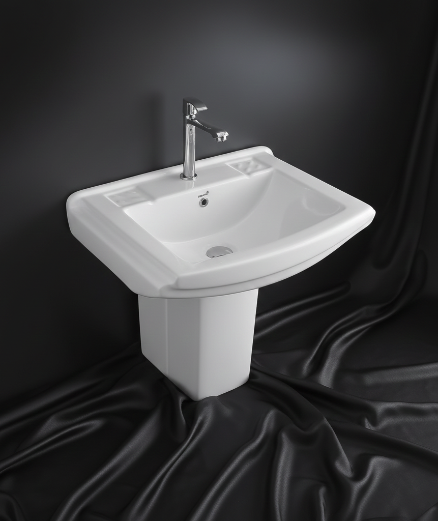 Marvel 6201 Euro Wash Basin With Half Pedestal