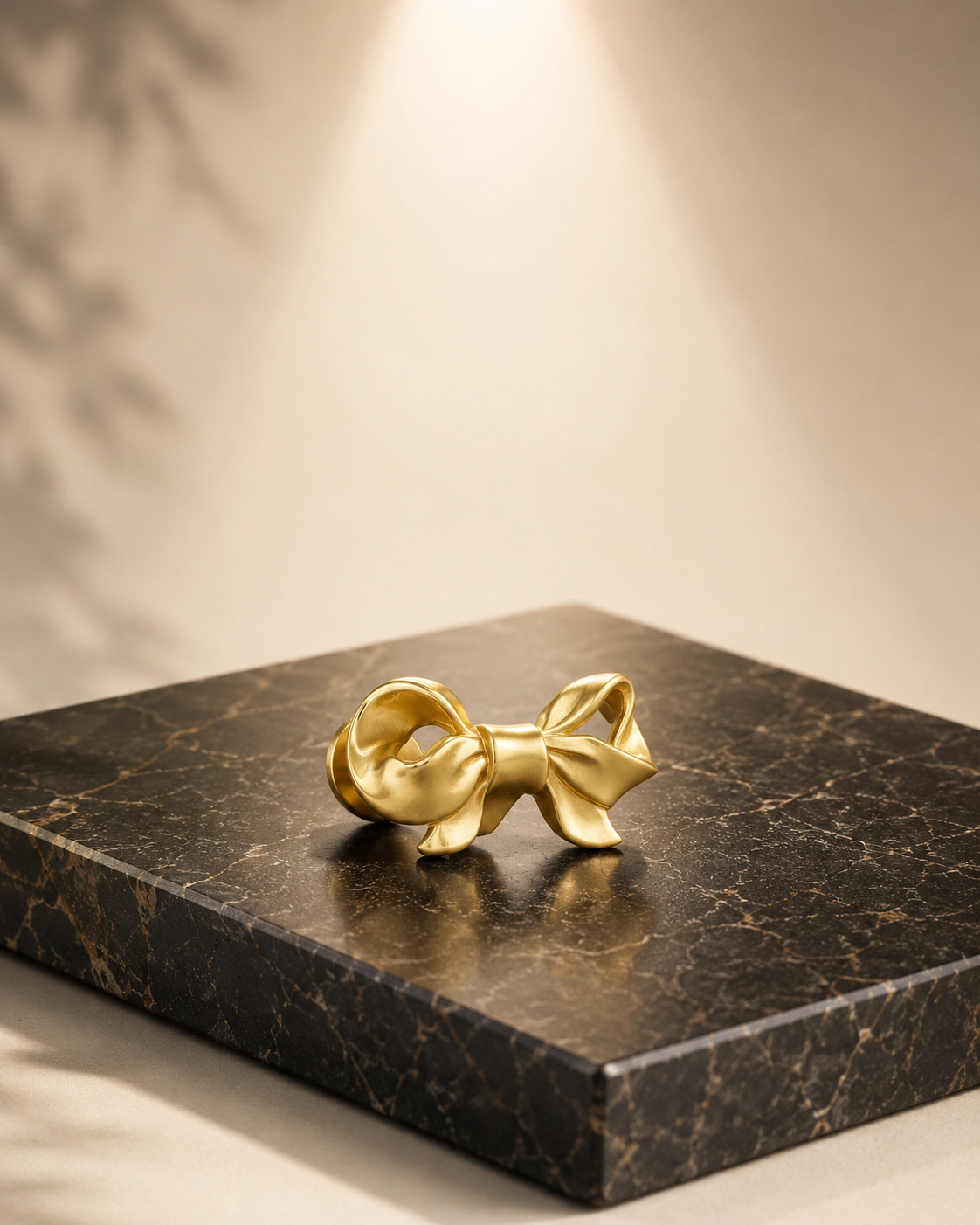 Image of Polished Brass Bow Cabinet Knob