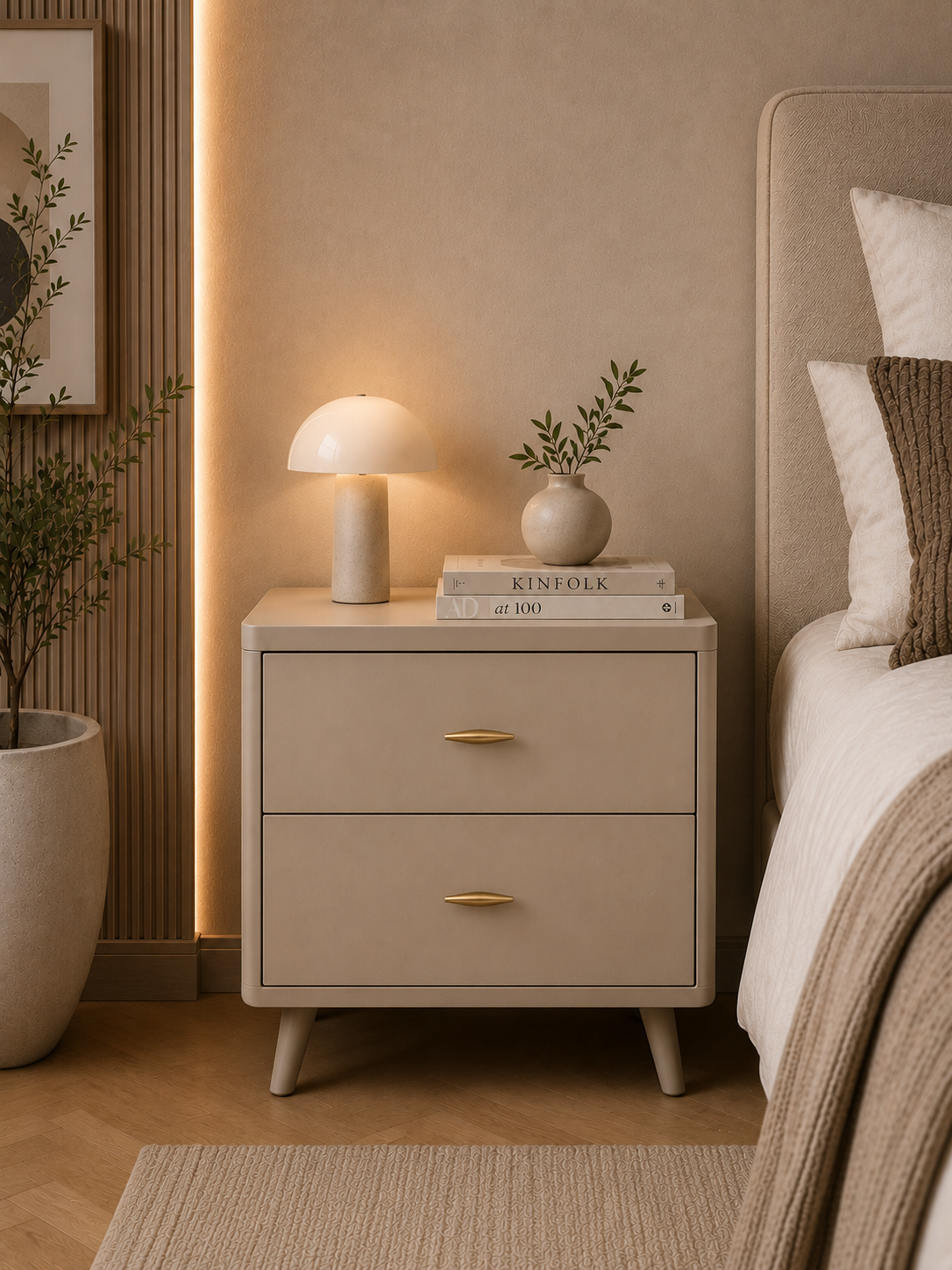 Image of Spindle Tapered Brass Cabinet Pull