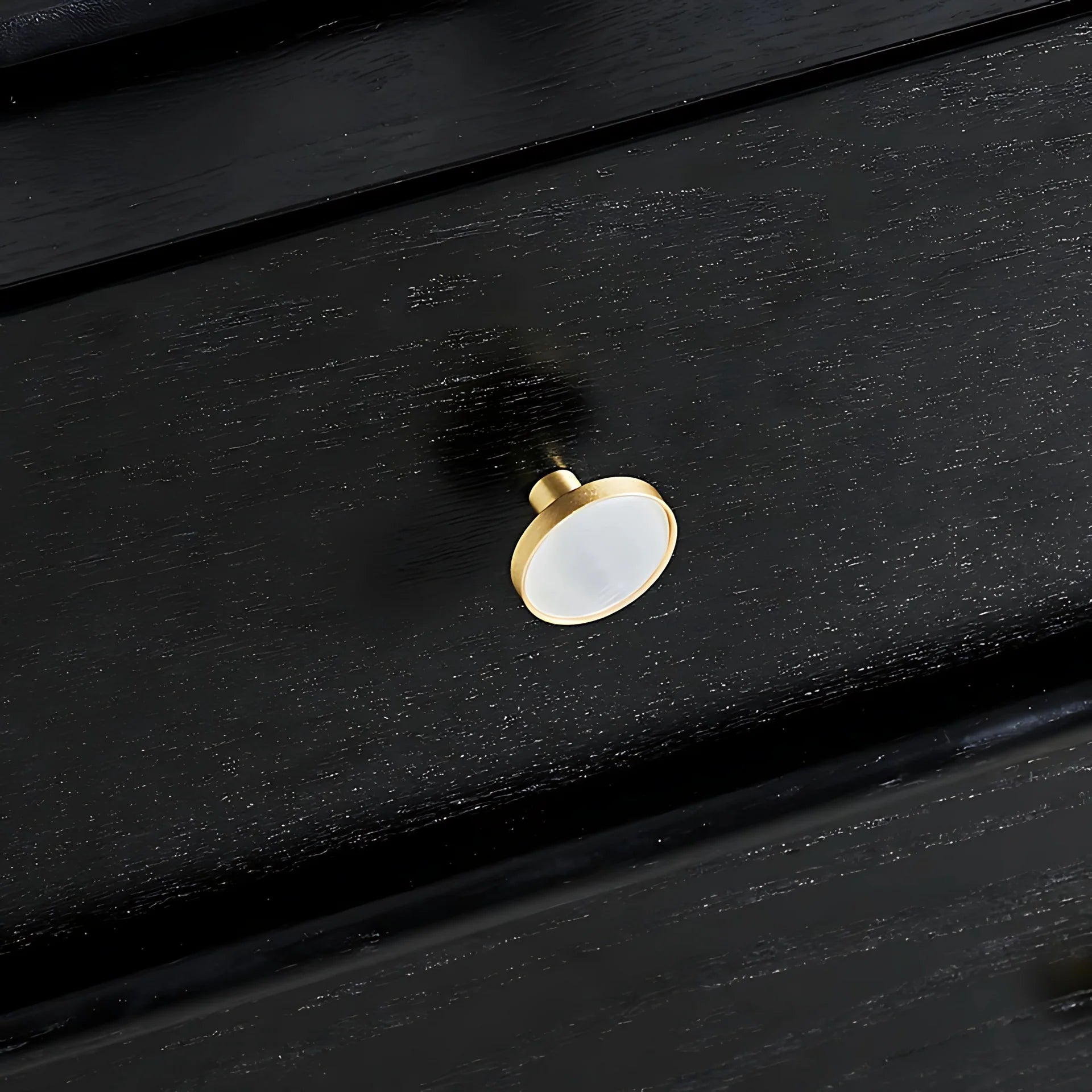 Image of Mother of Pearl & Brass Round Cabinet Knob