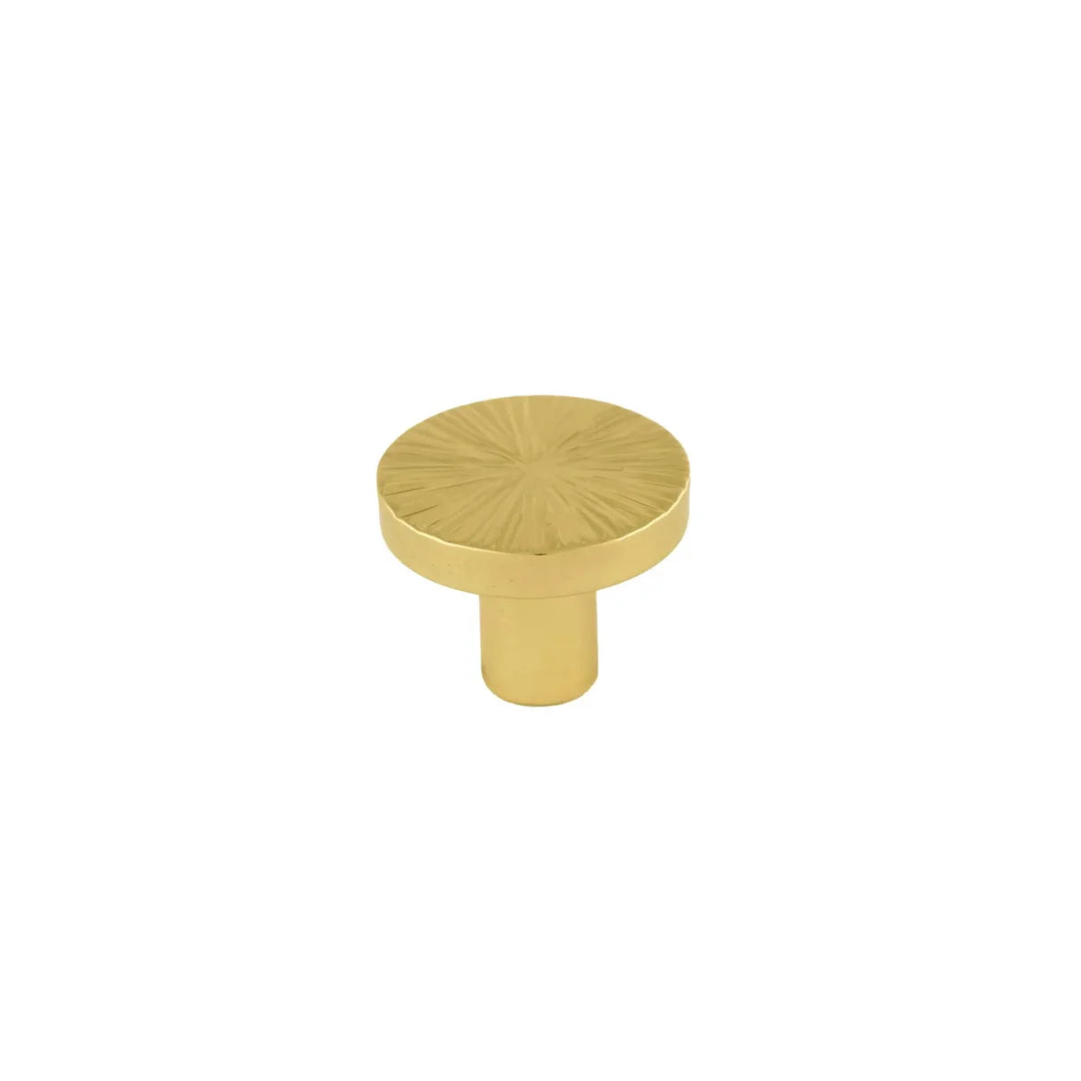 Image of Hammered Sunburst Brass Cabinet Knob
