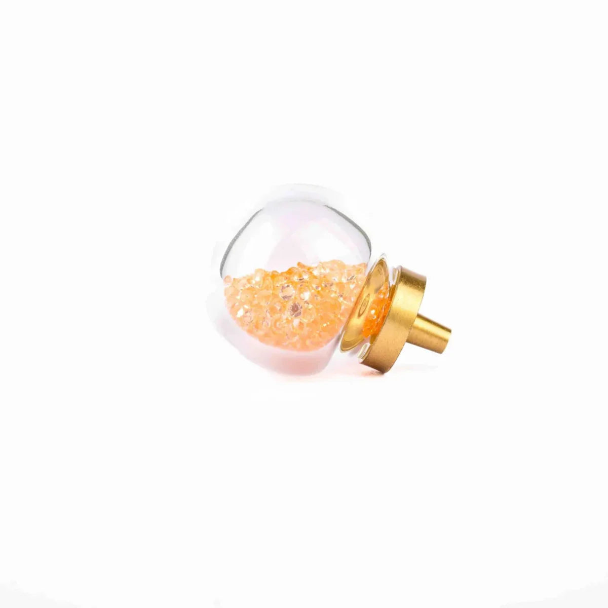 Image of Moon Orb Glitter Glass & Brass Knob