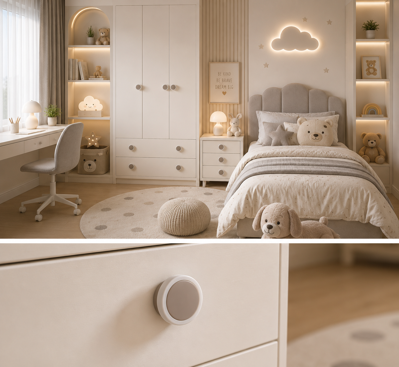 Image of Soft-Touch Silicone & ABS Cabinet Knob