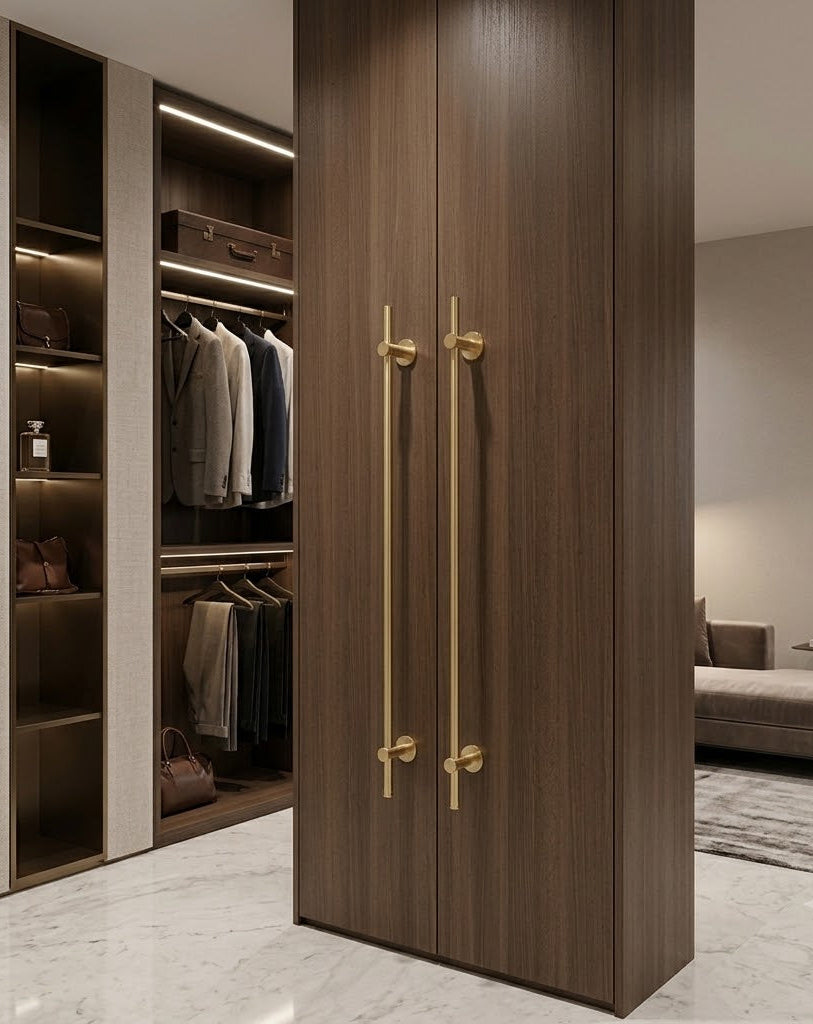 Image of Adjustable Solid Brass Bar Handle Collection